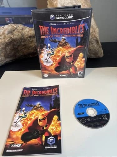 Incredibles: Rise of the Underminer (Nintendo GameCube) Tested. CIB. Clean!