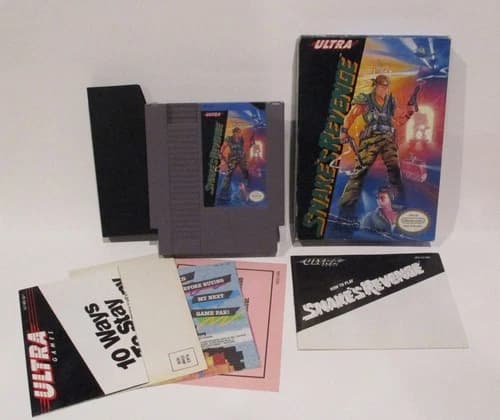 Snake's Revenge (Nintendo NES) Complete in box CIB Metal Gear ULTRA