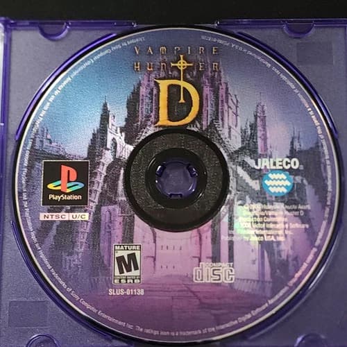 Vampire Hunter D (Sony PlayStation 1, 2000) Disc Only Tested Working PS1
