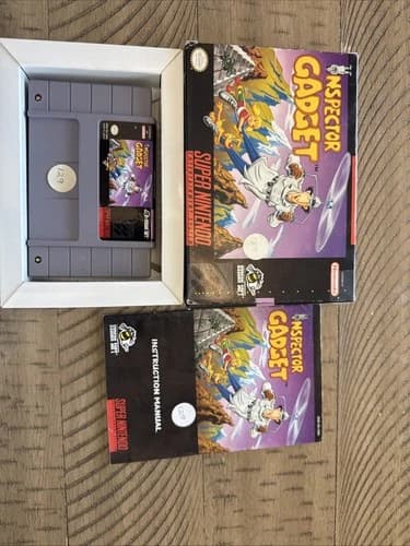 Inspector Gadget (SNES) Super Nintendo Complete. 1993 Hudson RARE Reg. Tested