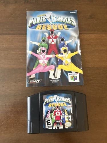 Power Rangers Lightspeed Rescue Nintendo 64 N64 Authentic Tested & Working!
