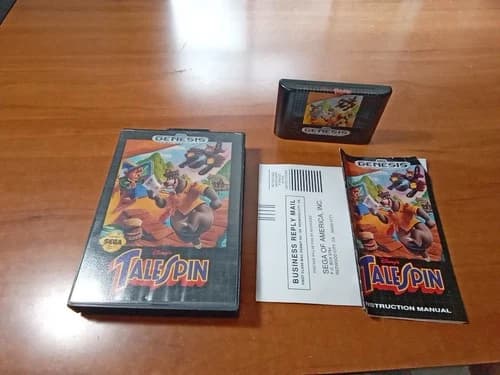 CIB Disney's TaleSpin (Sega Genesis, 1992) Complete Tale Spin *TESTED*
