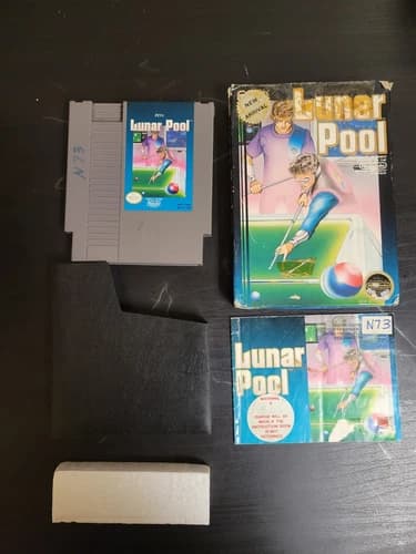 Lunar Pool NES (Nintendo Entertainment System, 1987) Tested CIB Complete