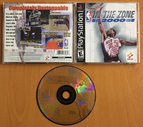 NBA IN THE ZONE 2000 Playstation PSX PS1 Complete CIB Manual BASKETBALL Konami