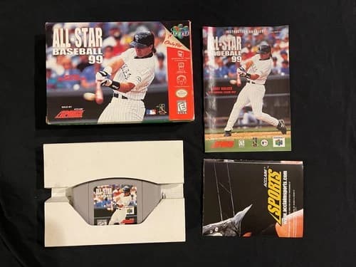 All-Star Baseball 99 (Nintendo 64, 1998) Box Manual Complete CIB N64