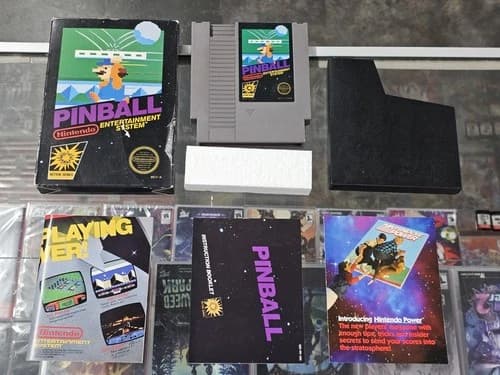 Pinball (Nintendo NES 1985) Complete CIB Game Manual Black Box Authentic TESTED
