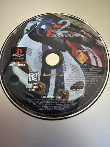 Gran Turismo 2 Arcade Mode (PS1 Sony PlayStation 1) DISC ONLY NO TRACK (#2834)