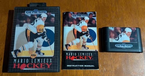 1994 Sega Genesis Mario Lemieux Hockey CIB *Good Condition*