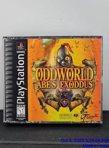 Oddworld: Abe's Exoddus (Sony PlayStation 1, 1999) PS1 Complete CIB Tested w/reg