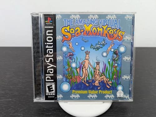 The Amazing Virtual Sea-Monkeys PlayStation 1 PS1 CIB Complete Tested Nice Disc