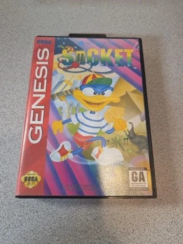 Socket (Sega Genesis, 1993) Complete RARE BOX MANUAL CART CIB