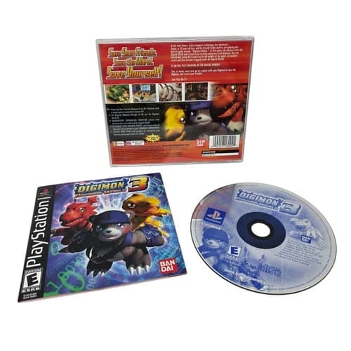 Digimon World 3 for Playstation PS1 Complete Ban Dai