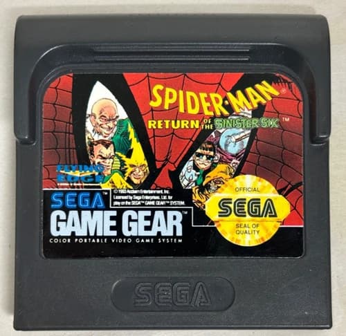 Spiderman Return of the Sinister Six (Sega Game Gear, 1993) Cartridge Only