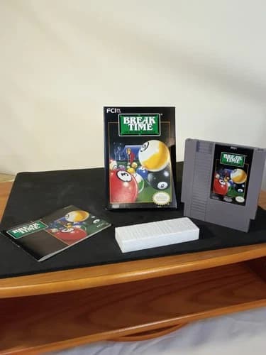 🔥Break Time The National Pool Tour (Nintendo, 1993) NES CIB COMPLETE MINTY