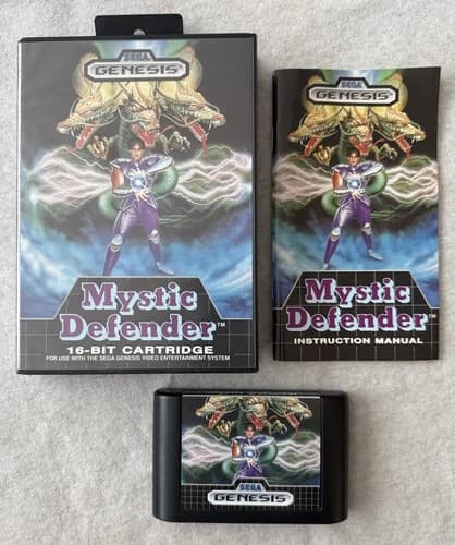 Mystic Defender (Sega Genesis, 1989) Complete CIB Case Manual Tested