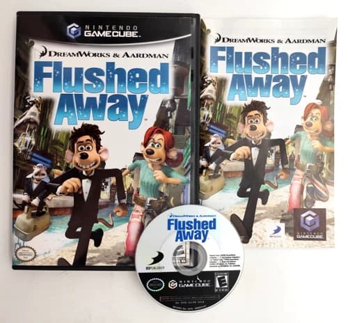 Flushed Away (Nintendo GameCube GCN, 2006) COMPLETE CIB Tested & Cleaned!