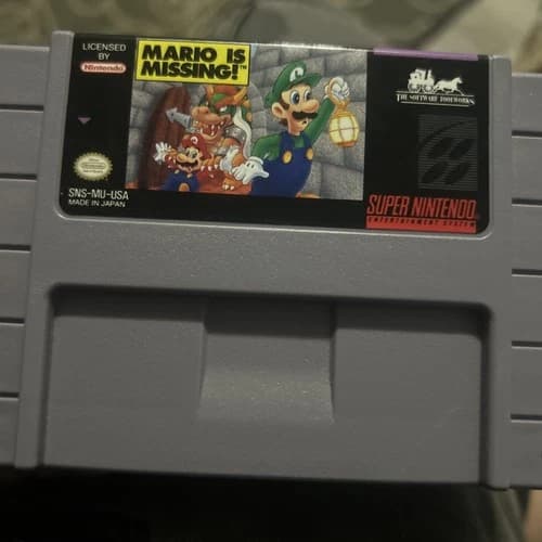 Mario Is Missing! Super Nintendo SNES Authentic Game Video Cartridge