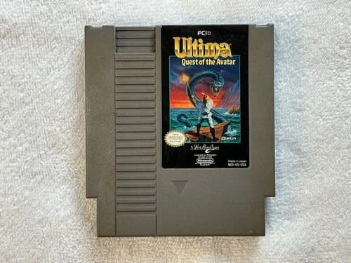 Ultima: Quest of the Avatar. Tested, Working. Cartridge Only. Nintendo NES 1989