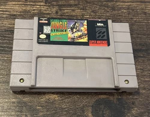 JUNGLE STRIKE 1993 Authentic Super Nintendo SNES Tested Works