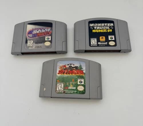 3X OFF ROAD CHALLENGE, MONSTER TRUCK, GRETZKY'9 - Nintendo 64 (N64) Cartridges