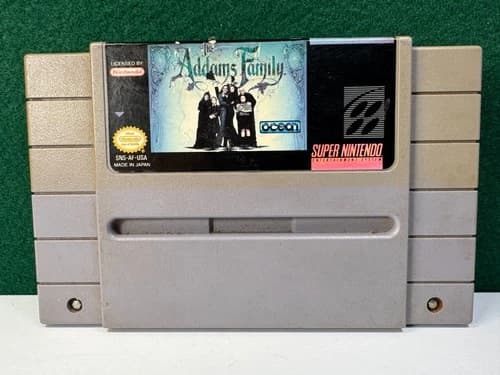 Addams Family (Super Nintendo SNES, 1992) Authentic. Working.