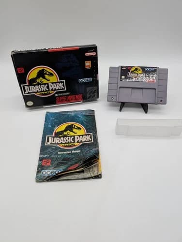 Jurassic Park (Super Nintendo Entertainment System, 1993) Complete In Box
