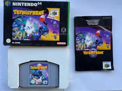 N64 TETRISPHERE GAME COMPLETE TESTED AND WORKING NINTENDO 64