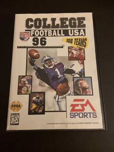 College Football USA 96 for Sega Genesis Complete Fast Shipping!