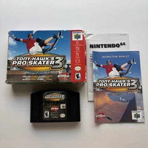 Tony Hawk's Pro Skater 3 Nintendo 64 N64 Complete In Box CIB