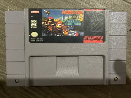 Donkey Kong Country 3: Dixie Kong's Double Trouble Super Nintendo SNES Cartridge