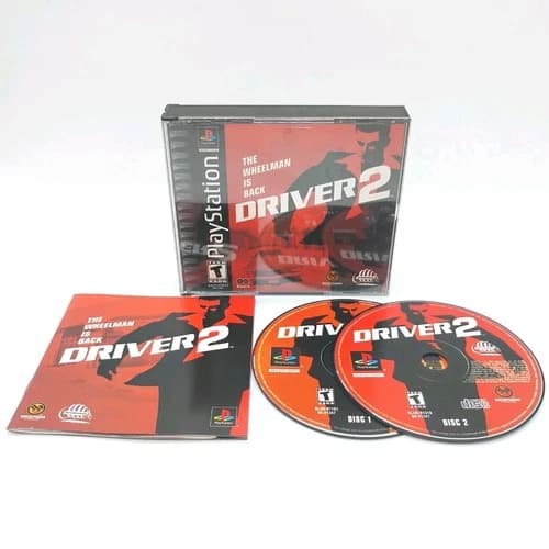 Driver 2 (Sony PlayStation 1, 2000) PS1 Black Label Complete w/ Manual TESTED