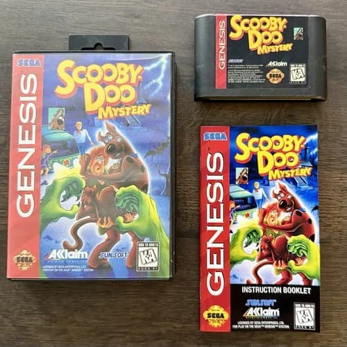Scooby-Doo Mystery Game for Sega Genesis - Complete And Tested - Please Read