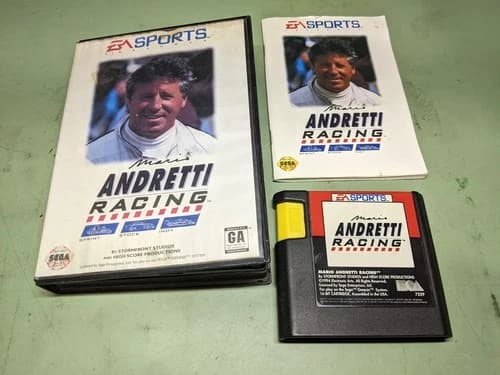 Mario Andretti Racing Sega Genesis Complete in Box