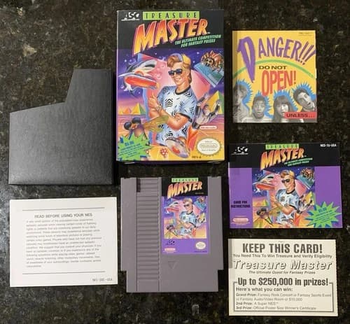 🔥 NES Treasure Master ASC 100% Complete CIB w/ RARE Blank Entry Card - Works!