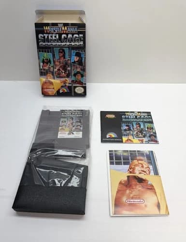 WWF Wrestlemania Steel Cage Challenge Nintendo NES LJN Complete, CIB, USA, Nice