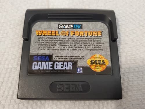 Wheel of Fortune (1992) game for Sega Game Gear GG (Cartridge only)