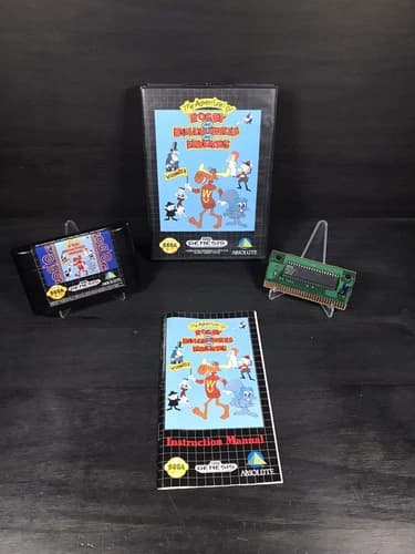 Adventures of Rocky and Bullwinkle (Sega Genesis, 1994) CIB Authentic And Tested