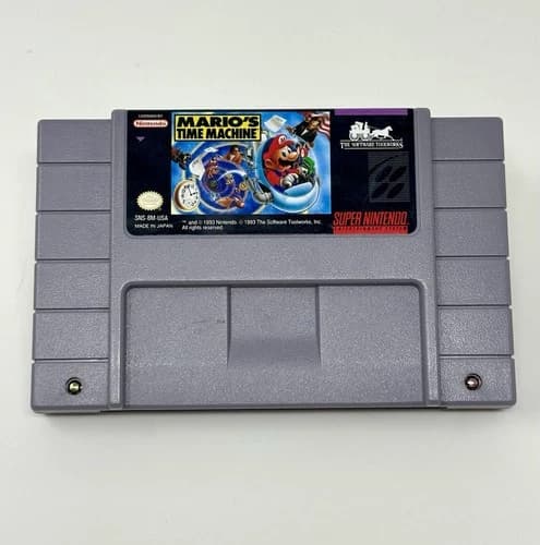 Mario's Time Machine Super Nintendo Entertainment System 1993 SNES Tested