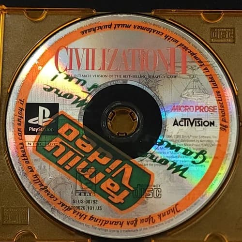 Civilization II Sony PlayStation 1 PS1 Video Game Activision - DISC ONLY Tested