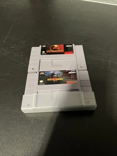 Super Nintendo Mortal Kombat One And Two Carts Only