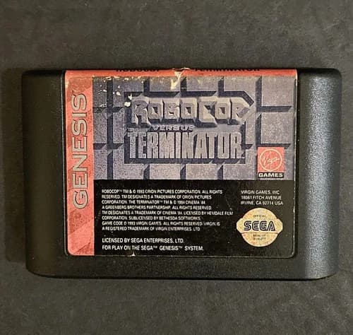 Robocop Vs The Terminator (Sega Genesis 1993) Authentic - Tested - Game Only
