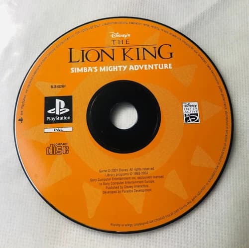 Video Game The Lion King Simbas Mighty Adventure Disc Only PlayStation 1 PS1