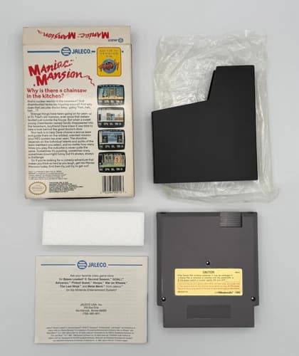 Rare: Retro 1990 Maniac Mansion (Nintendo NES) CIB, w/manual