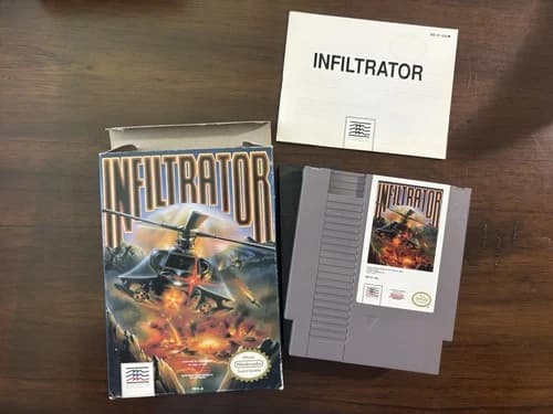 Infiltrator Nintendo NES Authentic 1990 Video Game, Complete In Box