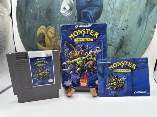 Monster in My Pocket Nintendo CIB NES In Box w/ Manual Protector