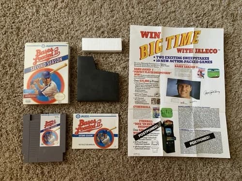 Bases Loaded 2 Second Season Nintendo NES Complete In Box CIB Box Game Manual