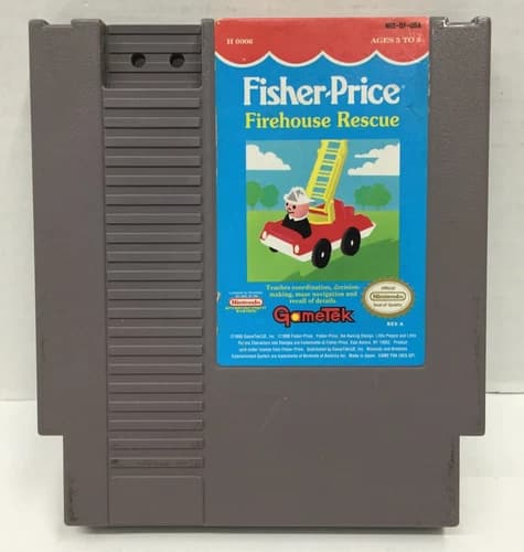 FISHER PRICE Firehouse Rescue NINTENDO NES Fisherprice GAME CART ONLY - TESTED