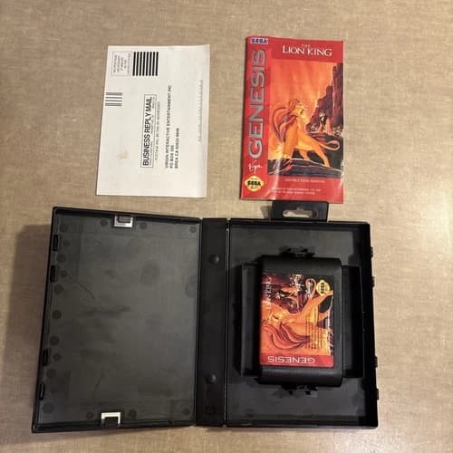 The Lion King (Sega Genesis, 1994) - Complete CIB w/ Manual Used Tested Good
