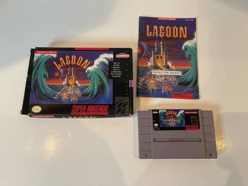 Lagoon (Super Nintendo SNES) Complete in Box With Manual CIB Tested No Sleeve