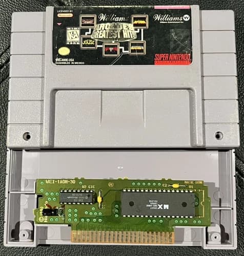 Williams Arcade's Greatest Hits Game Cartridge Super Nintendo 1996 SNES Tested